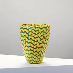 James Carpenter, Calabash Vase, fused glass tesserae, signed 'venini 85'