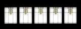 Frank Lloyd Wright, Five Leaded Glass Windows for the Joseph Walser House, Five Leaded Glass Windows for the Joseph Walser House