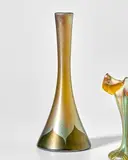 Tiffany Studios, Pulled Feather Vase, decorated Favrile glass, engraved '1116-8595M L