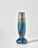 Tiffany Studios, Vase, blue Favrile glass, engraved '1039 147
