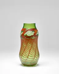 Special Order Vase by Tiffany Studios, decorated Favrile glass, engraved 'L, sold Dec 2017