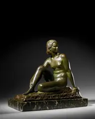 Plentitude by Demetre Chiparus, patinated bronze, marble, sold Dec 2017