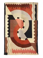 Martha Van Coppenolle, Unique Modernist Carpet, hand-knotted wool