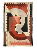 Martha Van Coppenolle, Unique Modernist Carpet, hand-knotted wool
