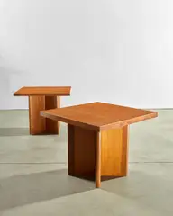 Library Table by Pierre Jeanneret, solid and veneered teak, offered Dec 2017