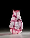 Merletto Irregolare Vase by Archimede Seguso, for Vetreria Archimede Seguso, clear and polychrome glass with areas of internal decoration, sold Dec 2017