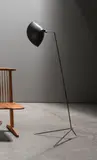 Serge Mouille, Simple floor lamp, circa 1955, enameled steel, enameled aluminum, brass