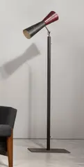 Le Corbusier, Diablo floor lamp, circa 1963-64, model LC-LU-02-A, for Guilux, steel, aluminum
