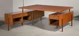 Demountable desk, circa 1957-58 by Pierre Jeanneret, teak, offered Jun 2016