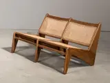 Kangourou settee, circa 1955 by Pierre Jeanneret, rattan, offered Jun 2016
