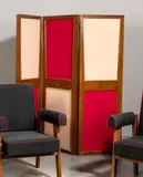 Screen, circa 1957-58 by Pierre Jeanneret, teak, offered Jun 2016