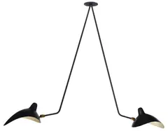 Serge Mouille, Rare Atelier Christian Dior Infirmary ceiling light, enameled aluminum, steel, brass