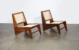Pierre Jeanneret, Pair of Kangourou fireside chairs