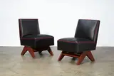 Pierre Jeanneret, Pair of Fireside chairs