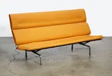 Charles and Ray Eames, Compact Sofa, wool upholstery, chrome plated, and enameled steel
