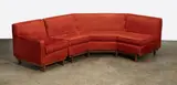 Frank Lloyd Wright, Sofa, designed circa 1953, for Heritage Henredon, Honduran mahogany, upholstery
