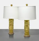 Ercole Barovier, Pair of Lenti table lamps