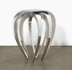 Guillaume Piéchaud, Anémone coffee table, designed and executed 2009, polished stainless steel, impressed metal label to underside G