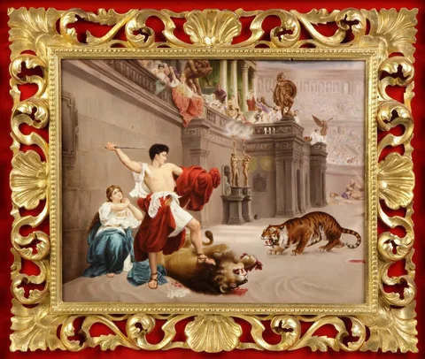 Painting on Porcelain of the Colosseum by Kpm, sold Oct 2013