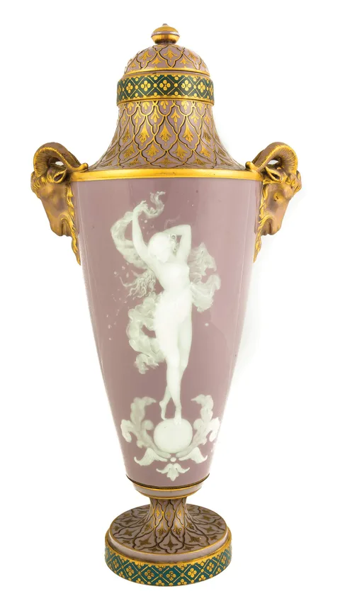 Pate-sur-Pate Vase with a Nude by Sèvres, sold Mar 2017