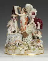 Meissen, Porcelain Figural Group, Lessons in Love