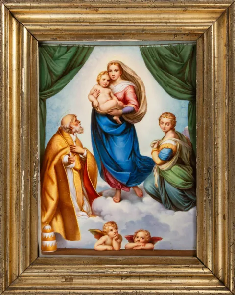 Meissen, Porcelain The Sistine Madonna by Raphael