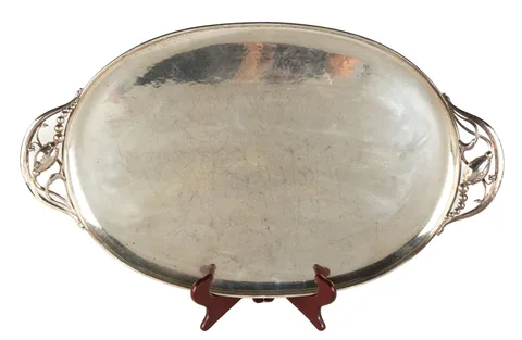 Sterling Tray with Handles by Georg Jensen, sold Nov 2018