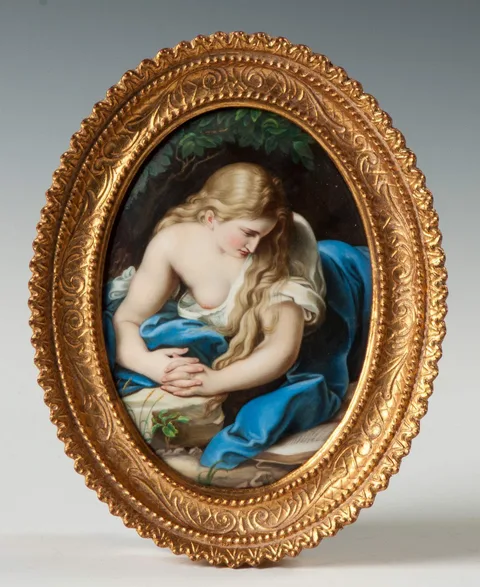 Plaque The Penitent Magdalene' by Kpm, sold Nov 2015