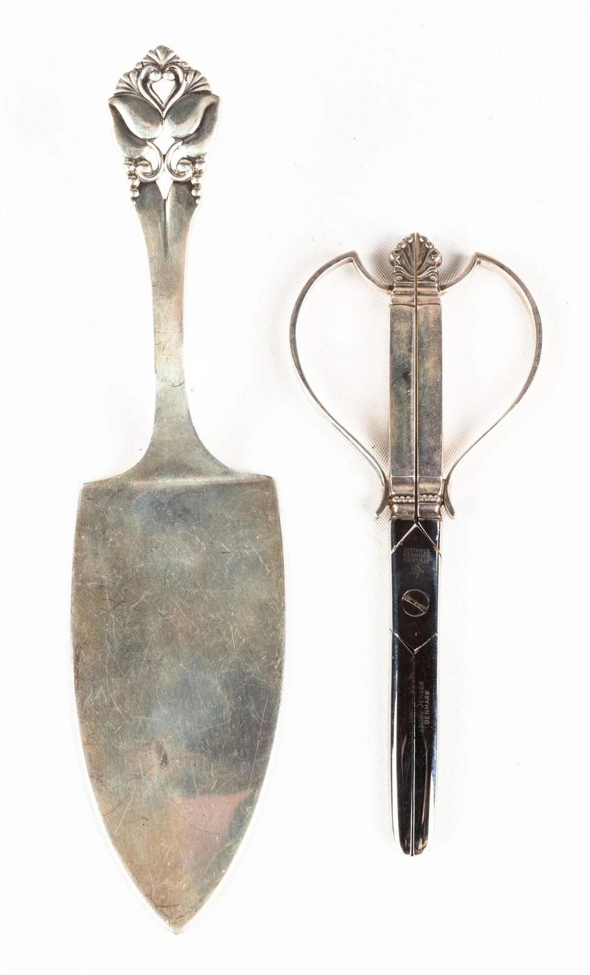 Silver Grape Scissors and Danish Silver Server by Georg Jensen, sold Jun 2020
