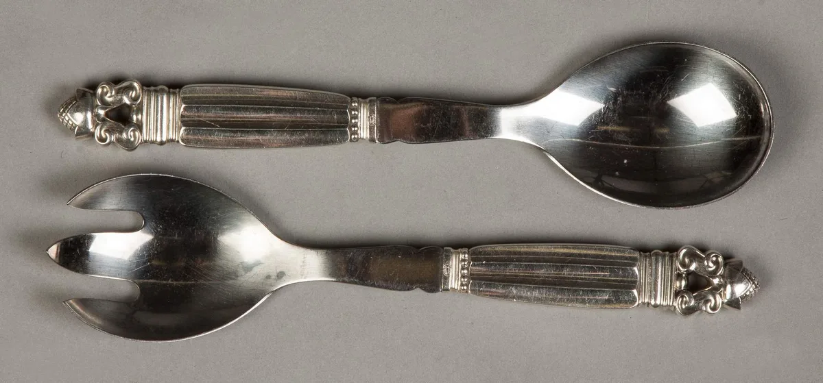 Sterling Silver Serving Pieces by Georg Jensen, sold Sep 2016