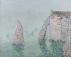 Gustave Loiseau, Cliffs in Étretat, 1901, Oil on canvas and paperboard
