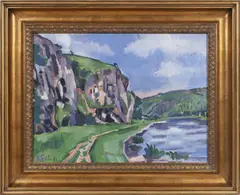 Václav Špála, The Berounka River and Hills, 1925, oil on canvas