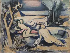 František Srp, Bathing, 1930, Oil on canvas