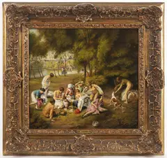 Rainhold Justich, Summer Day, 1931, Oil on copper sheet