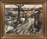 Karel Holan, Prague Neighborhoods, 1938, Oil on canvas