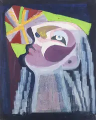 Antonín Kybal, Lunar Eclipse, 1943, Tempera on paperboard