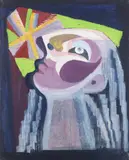 Antonín Kybal, Lunar Eclipse, 1943, Tempera on paperboard