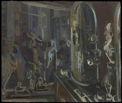 Karel Souček, In the Passageway, 1947, Oil on paperboard