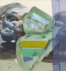Michael Rittstein, 1/2 Through, 1995-1996, Oil and mixed media on canvas