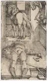 Hans Baldung Grien, Sleeping Groom and Sorceress, 1544, Woodcut