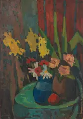 Jan Hrynkowski, Martwa natura, 1961, 1961, olej, płótno naklejone na sklejkę