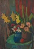 Jan Hrynkowski, Martwa natura, 1961, 1961, olej, płótno naklejone na sklejkę