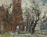 Włodzimierz Zakrzewski, Wieża, olej, płótno