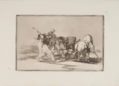 Stierkampf by Francisco Goya, 1816, Radierung und Aquatinta auf Papier, sold Jan 2024