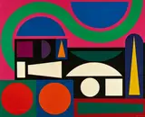 Auguste Herbin, "Printemps", 1955, Öl auf Holz