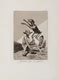 Francisco Goya, "Aguarda que te unten", 1868, Radierung und Aquatinta auf Papier