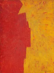 Composition abstraite by Serge Poliakoff, 1957, Öl auf Holz, sold Jun 2023