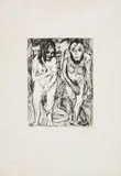 Max Beckmann, Adam und Eva, 1917, Kaltnadelradierung auf Van Gelder Zonen (Wasserzeichen)
