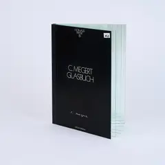 Christian Megert, "Glasbuch", 2 Spiegel und 4 Glasplatten, als Buch montiert