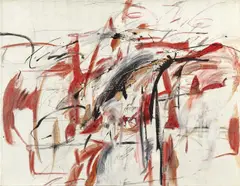 Peter Brüning, Ohne Titel, Um 1961, Öl und farbige Kreide auf Leinwand